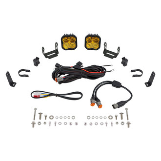 Diode Dynamics® - Roll Bar Stage Series 3 Pro 3" 2x36W Square Combo Beam Yellow LED Light Kit