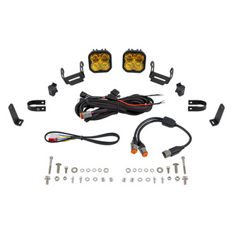 Diode Dynamics® - Roll Bar Stage Series 3 Pro 3" 2x36W Square Combo Beam Yellow LED Light Kit