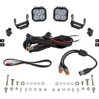 Diode Dynamics® - Roll Bar Stage Series 3 Pro 3" 2x36W Square Fog Beam LED Light Kit