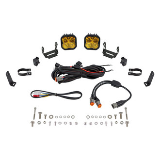 Diode Dynamics® - Roll Bar Stage Series 3 Pro 3" 2x36W Square Combo Beam Yellow LED Light Kit