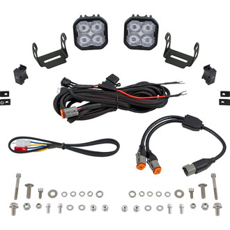 Diode Dynamics® - Roll Bar Stage Series 3 Pro 3" 2x36W Square Fog Beam LED Light Kit