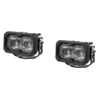 Diode Dynamics® - C2 Sport Standard Series 2" 2x7.7W Fog Beam LED Lights, with Amber Backlight