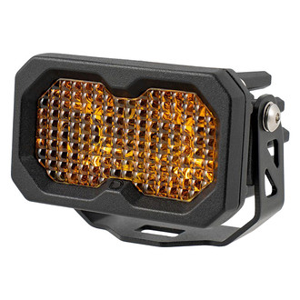 Diode Dynamics® - C2 Pro Standard Series 2" 25.6W Flood Beam Yellow LED Light, with Amber Backlight
