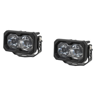 Diode Dynamics® - C2 Pro Standard Series 2" 2x25.6W Spot Beam LED Lights, with Amber Backlight