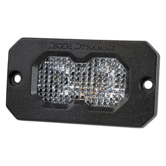 Diode Dynamics® - C2 Pro Standard Series Flush Mount 2" 25.6W Flood Beam LED Light, With Red Backlight