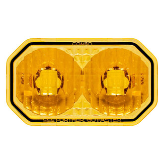 Diode Dynamics® - 2" Rectangular Yellow Polycarbonate Combo Beam Lens for C2 Series