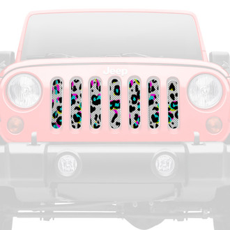 Dirty Acres® - 1-Pc 90's Leopard Print Style Perforated Main Grille