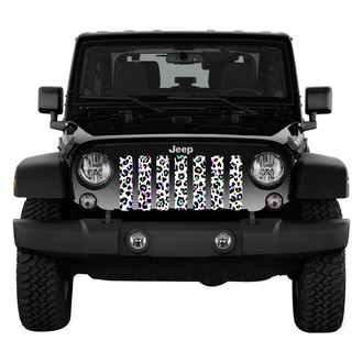 Dirty Acres® - 1-Pc 90's Leopard Print Style Perforated Main Grille