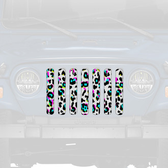 Dirty Acres® - 1-Pc 90's Leopard Print Style Perforated Main Grille