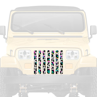 Dirty Acres® - 1-Pc 90's Leopard Print Style Perforated Main Grille