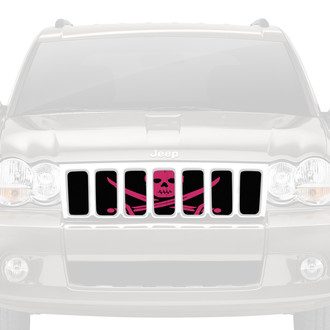 Dirty Acres® - 1-Pc Ahoy Matey Pirate Flag Style Hot Pink Perforated Main Grille