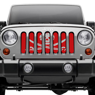 Dirty Acres® - 1-Pc Ahoy Matey Pirate Flag Style Red Perforated Main Grille
