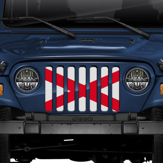 Dirty Acres® - 1-Pc Alabama Standard State Flag Style Perforated Main Grille