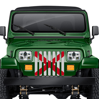 Dirty Acres® - 1-Pc Alabama Standard State Flag Style Perforated Main Grille