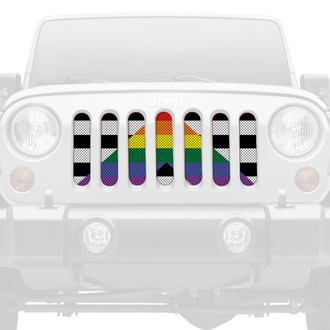 Dirty Acres® - 1-Pc Ally Flag Style Perforated Main Grille