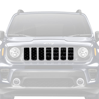 Dirty Acres® - 1-Pc American Flag Style Dark Gray and Black Leopard Print Perforated Main Grille