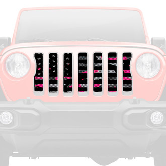 Dirty Acres® - 1-Pc American Pink Camo Style Perforated Main Grille