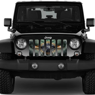 Dirty Acres® - 1-Pc Always Watching on a Brazilian Flag Style Perforated Main Grille