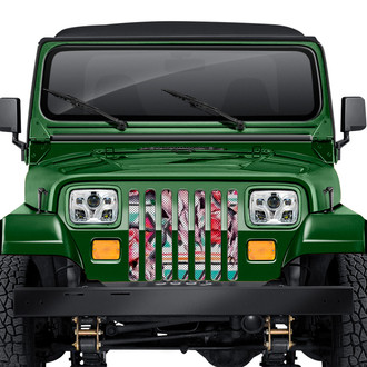 Dirty Acres® - 1-Pc Aztec Cow Skull Style Perforated Main Grille