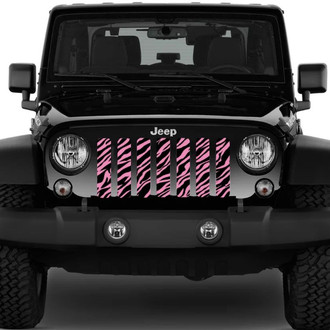 Dirty Acres® - 1-Pc Baby Pink Zebra Style Perforated Main Grille