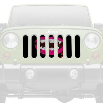 Dirty Acres® - 1-Pc Bella Pink Lips Style Perforated Main Grille