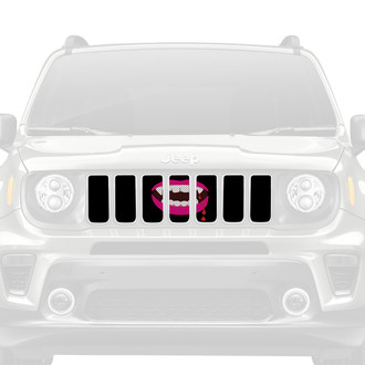 Dirty Acres® - 1-Pc Bella Pink Lips Style Perforated Main Grille