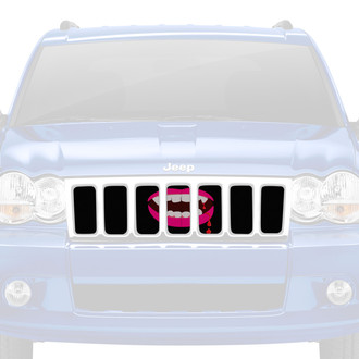 Dirty Acres® - 1-Pc Bella Pink Lips Style Perforated Main Grille