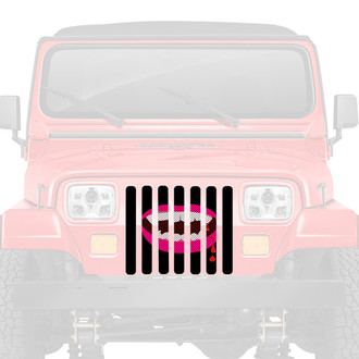 Dirty Acres® - 1-Pc Bella Pink Lips Style Perforated Main Grille
