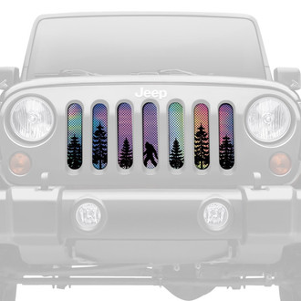Dirty Acres® - 1-Pc Bigfoot Rainbow Chrome Background Style Perforated Main Grille