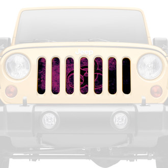 Dirty Acres® - 1-Pc Biohazard Glow Purple Style Perforated Main Grille