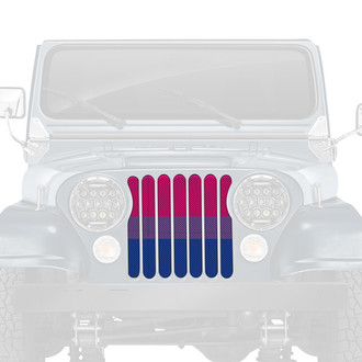 Dirty Acres® - 1-Pc Bisexual Pride Flag Style Perforated Main Grille