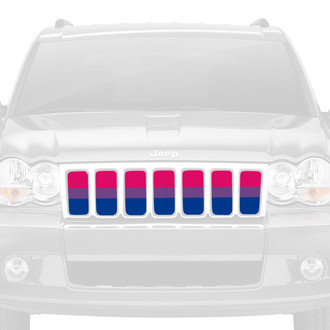 Dirty Acres® - 1-Pc Bisexual Pride Flag Style Perforated Main Grille