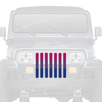 Dirty Acres® - 1-Pc Bisexual Pride Flag Style Perforated Main Grille