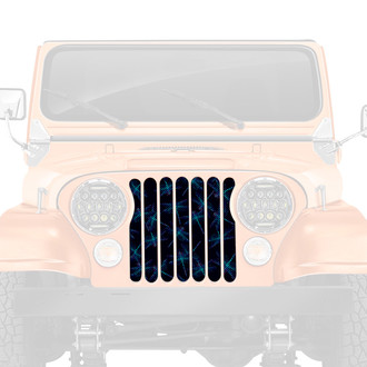 Dirty Acres® - 1-Pc Dragonflies Style Blue/Navy Perforated Main Grille