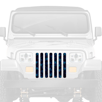 Dirty Acres® - 1-Pc Dragonflies Style Blue/Navy Perforated Main Grille