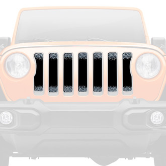 Dirty Acres® - 1-Pc Fleck Style Black/Silver Perforated Main Grille