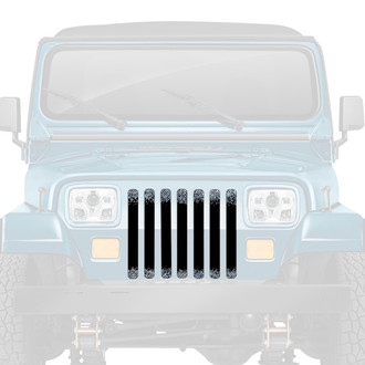 Dirty Acres® - 1-Pc Fleck Style Black/Silver Perforated Main Grille