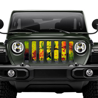 Dirty Acres® - 1-Pc Bloody Biohazard Style Perforated Main Grille