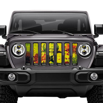 Dirty Acres® - 1-Pc Bloody Biohazard Style Perforated Main Grille