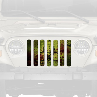 Dirty Acres® - 1-Pc Bloody Biohazard Style Perforated Main Grille