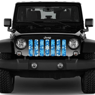 Dirty Acres® - 1-Pc Blue Snowflakes Style Perforated Main Grille