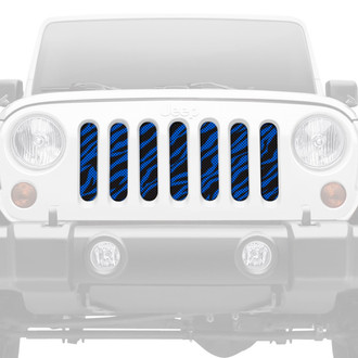 Dirty Acres® - 1-Pc Blue Zebra Style Perforated Main Grille