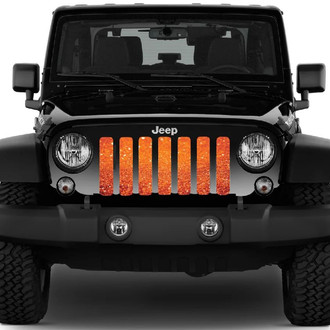 Dirty Acres® - 1-Pc Bright Orange Fleck Style Perforated Main Grille