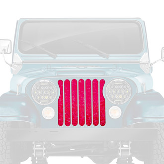 Dirty Acres® - 1-Pc Fleck Style Bright Pink Perforated Main Grille