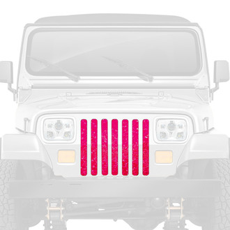 Dirty Acres® - 1-Pc Fleck Style Bright Pink Perforated Main Grille