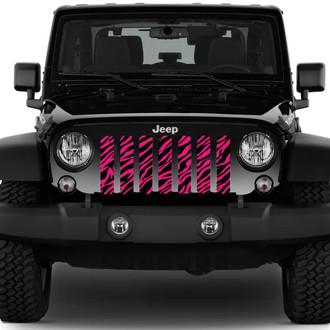 Dirty Acres® - 1-Pc Bright Pink Zebra Style Perforated Main Grille