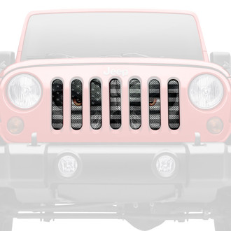 Dirty Acres® - 1-Pc Angry Patriot Style Black/White Perforated Main Grille