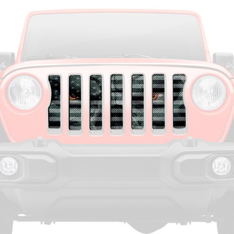 Dirty Acres® - 1-Pc Angry Patriot Style Black/White Perforated Main Grille