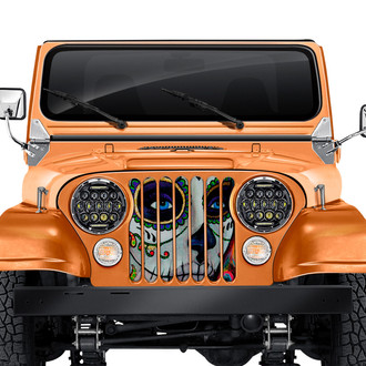Dirty Acres® - 1-Pc Calavera Sugar Skull Style Perforated Main Grille
