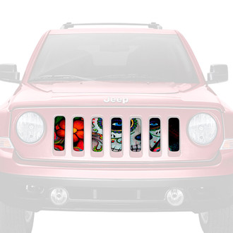 Dirty Acres® - 1-Pc Calavera Sugar Skull Style Perforated Main Grille